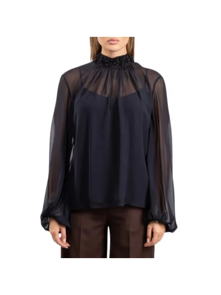 Bluzka Max Mara Studio niebieska