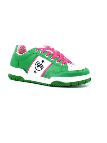 Sneakersy Chiara Ferragni Collection skórzane zielone