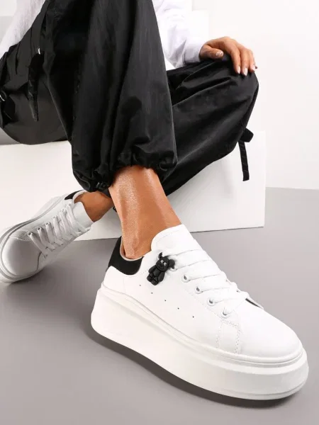 Sneakersy przed Kostkę na Platformie Phani czarne