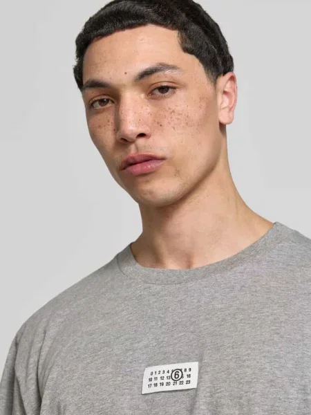 T-shirt o kroju oversized z detalem z logo Mm6 Maison Margiela