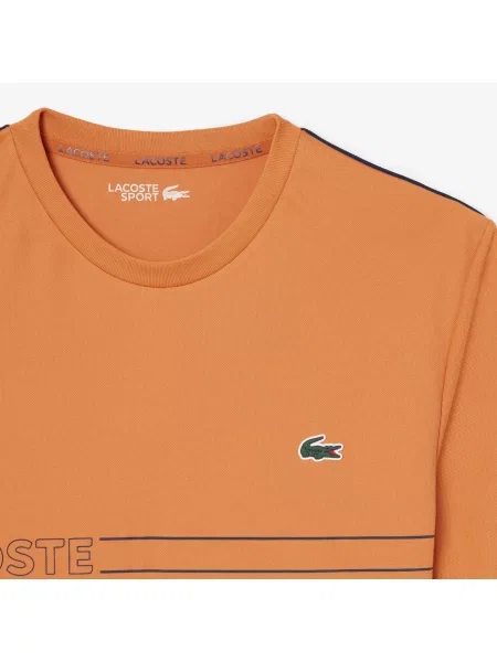 Lacoste Sportowy T-Shirt Z Nadrukiem pomarańczowy