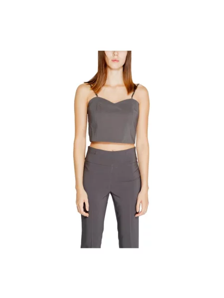 Top Rinascimento na ramiączkach szary