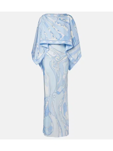 Rochie Pucci de mătase albastru