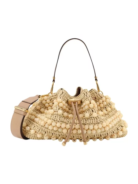 Torebka Jimmy Choo skórzana beżowa