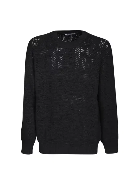 Sweter Dolce And Gabbana wełniany z logo czarny