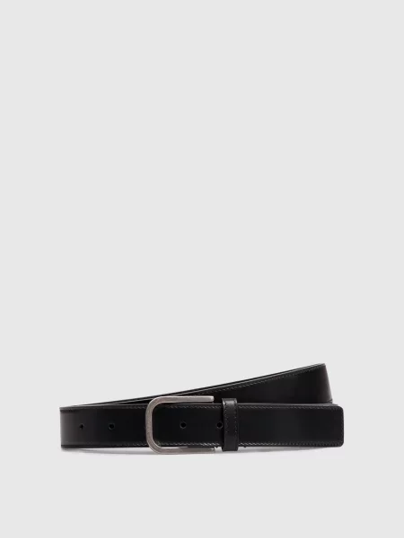 Шкіряний ремінь Saint Laurent чорний