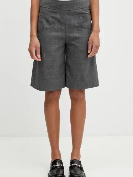 GANNI pantaloni scurți eleganți cu lână pentru femei