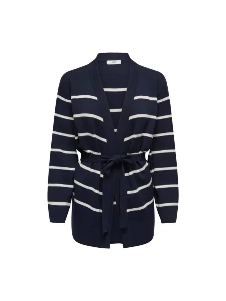 Sweter Jacqueline De Yong z paskiem niebieski