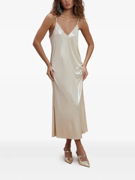 Rochie midi Sana Osmani până la genunchi de costum alb