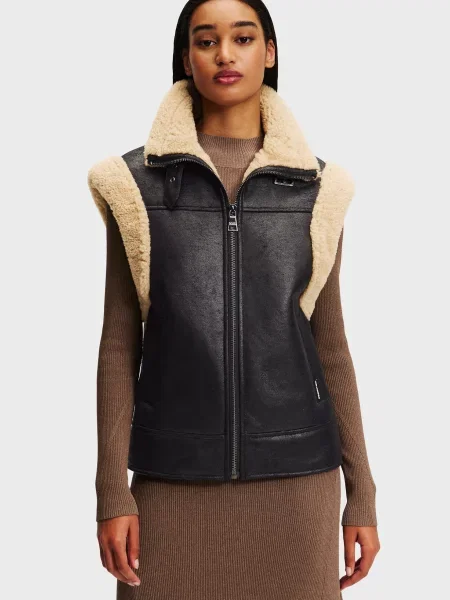 Замшевий жилет Karl Lagerfeld чорний