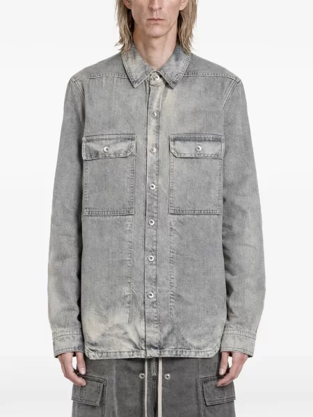 Geacă de blugi Rick Owens Drkshdw cu bretele gri