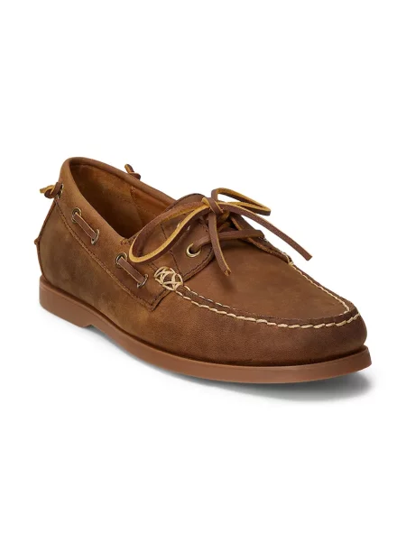Μοκασίνια nubuck Polo Ralph Lauren Merton Boat καφέ