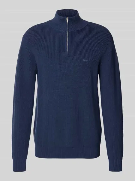 Bluza z kołnierzem o kroju regular fit z imitacji dzianiny Levi's granatowa