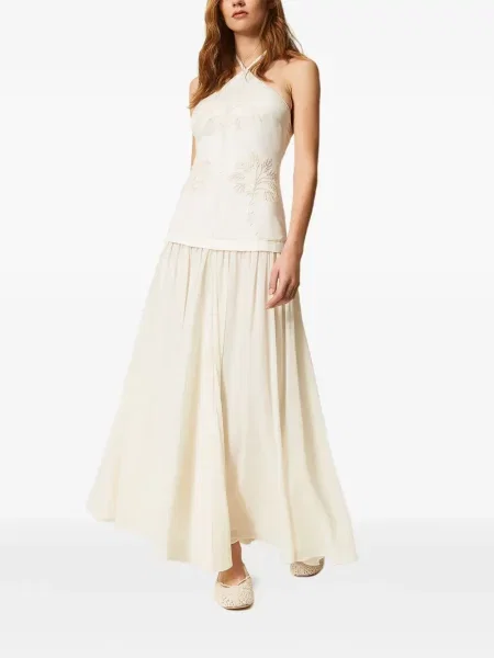 Hímzett halter nyakú maxi ruha Twinset
