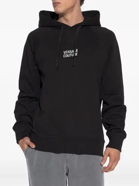 Hanorac cu glugă Versace Jeans Couture negru