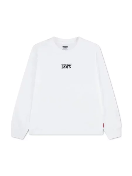Levi's majica dugih rukava za djecu s pamukom CLASSIC TEE bijela