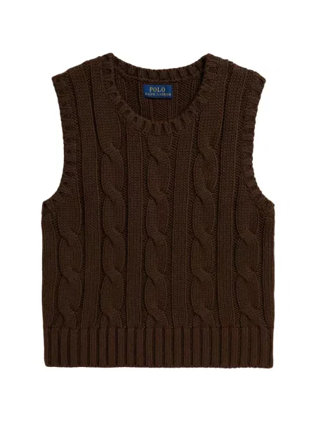 Sweter dziecięcy Polo Ralph Lauren brązowy