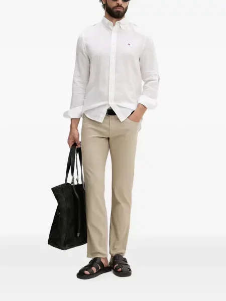 Pantaloni Guess cu 5 buzunare cu autograf