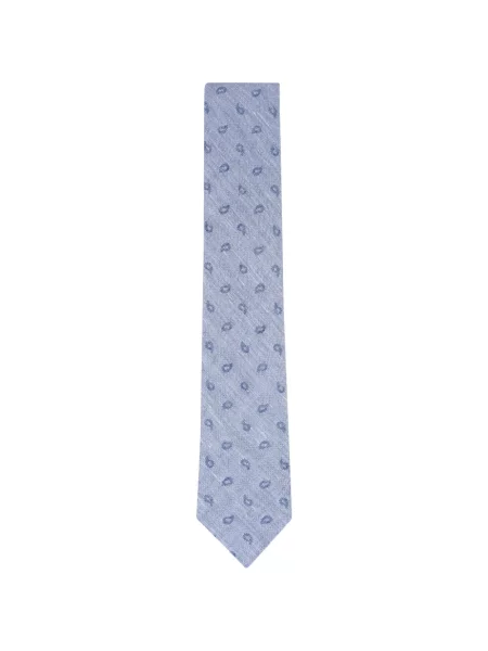 Cravată Zegna cu imagine cu model paisley albastru