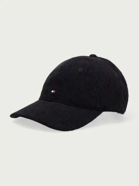 Tommy Hilfiger baseballová čepice manšestrová černá