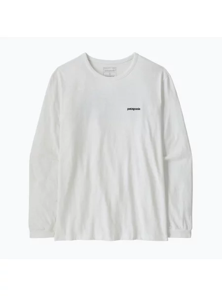 Tricou cu mânecă lungă Patagonia cu autograf alb