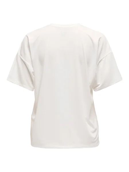 ONLY Tricou bej / azuriu / roz alb