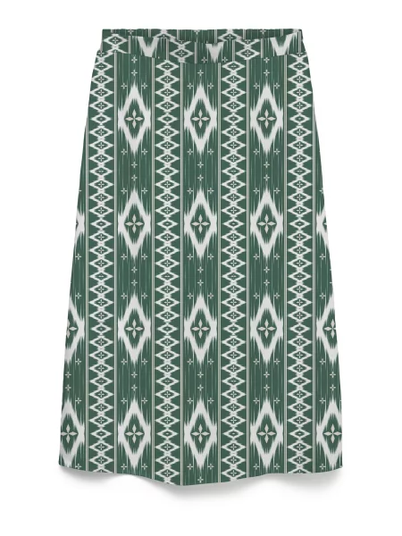 VERO MODA Sukně VMMYMILO béžová / zelená bílá