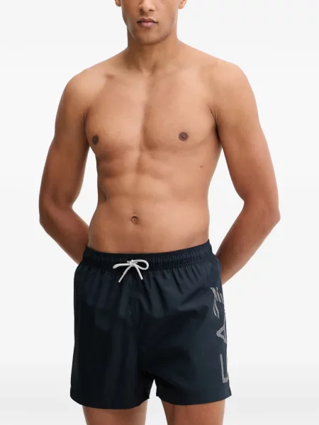 Παντελόνι κολύμβησης Ea7 Emporio Armani με σχέδιο με κορδόνι μπλε