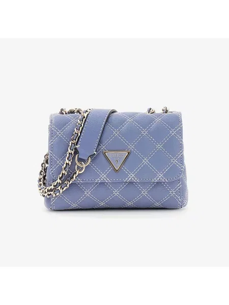 Kabelka GUESS Giully II Mini 2 Comp Cvrt Flap Grey Blue Universal šedá
