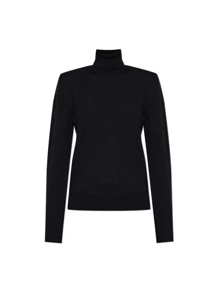 Sweter z golfem Dolce And Gabbana wełniany czarny