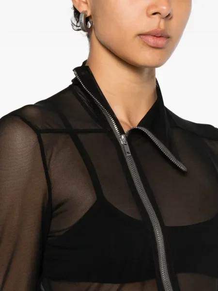 Top Rick Owens asimetric negru