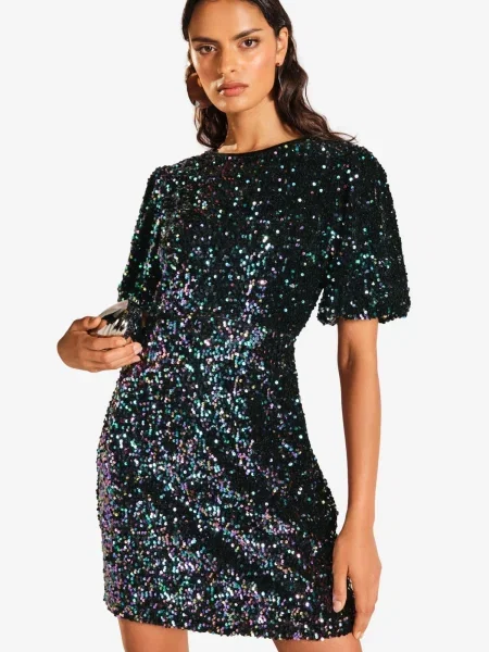 Love & roses Obleka temno modra