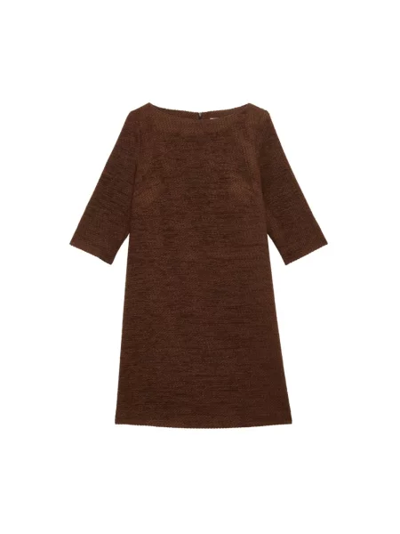 Sukienka Ines De La Fressange Paris garniturowa brązowa