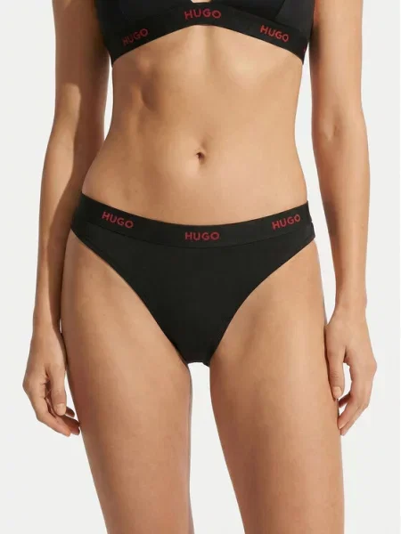 Figi z mieszanki bawełny model ‘HUGO ID BRIEF’ czarne
