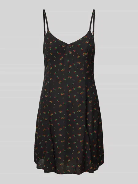 Sukienka mini na regulowanych ramiączkach Review czarna