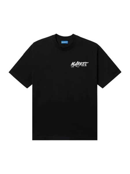 MARKET Tricou roșu / negru alb