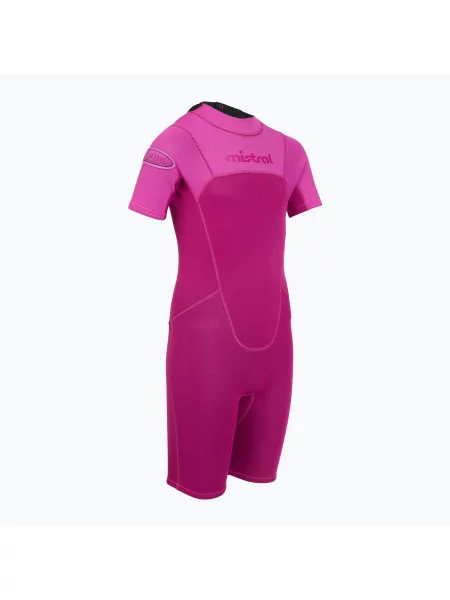 Costum de înot pentru copii Mistral Breeze 76 Kids Shorty pink roz