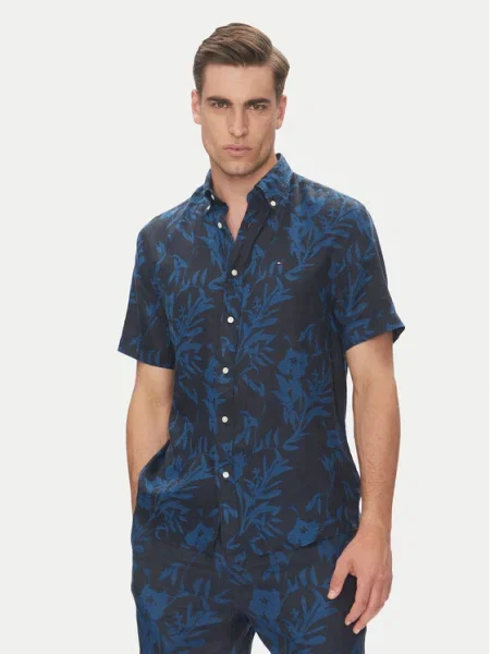 Tommy Hilfiger Cămașă Tropical Bleumarin