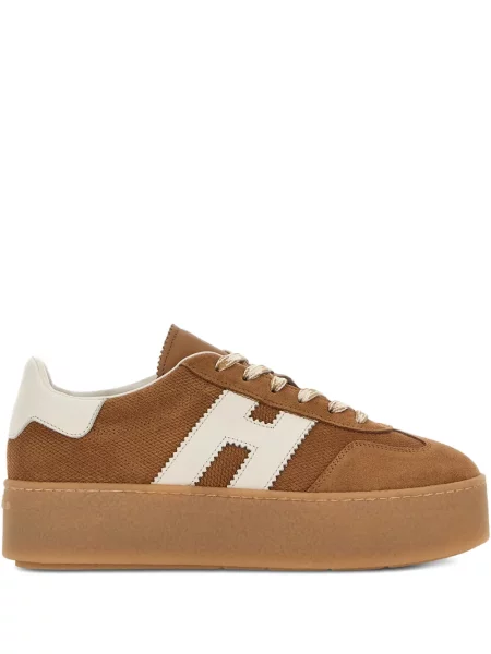 Sneakerși Hogan cu platformă maro