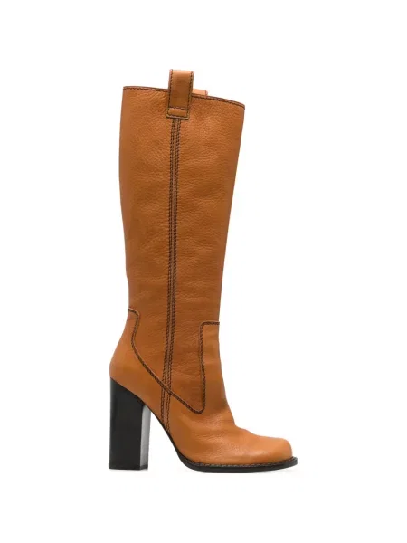 Botine Dsquared2 din piele portocaliu
