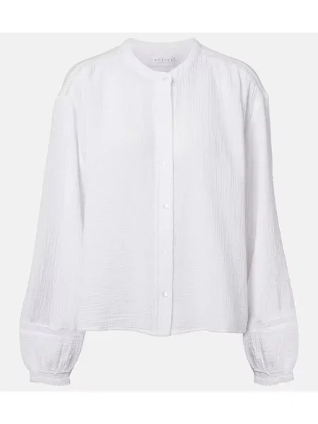 Cămașă Velvet de catifea alb