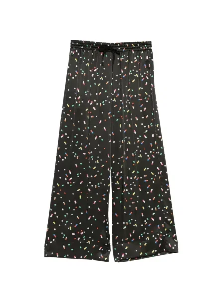 Pantaloni Cynthia Rowley cu imagine negru
