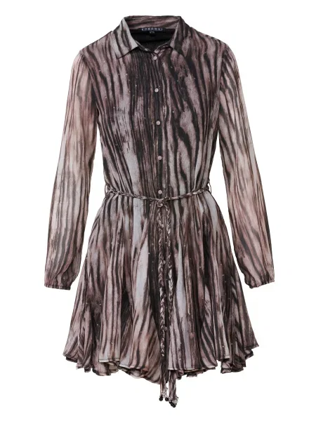 KOROSHI Rochie tip bluză / maro bej