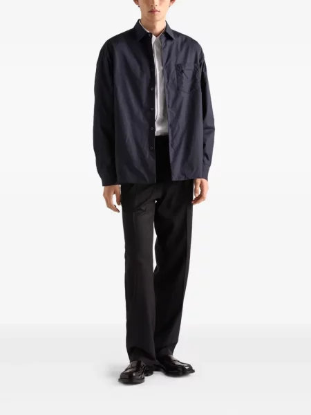 Pantaloni Prada de lână negru