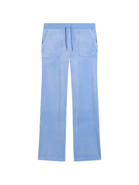 Pantaloni Juicy Couture din velur alergare albastru