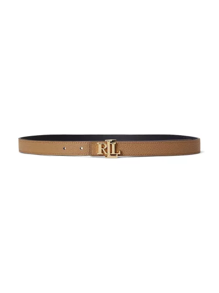 Lauren Ralph Lauren curea reversibilă pentru femei din piele maro