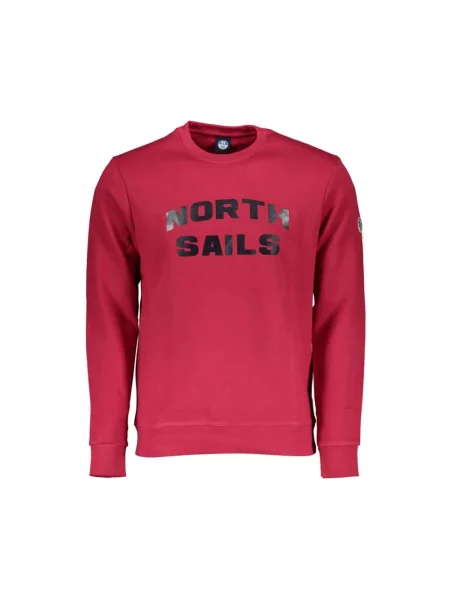 Bluza North Sails żakardowa z dekoltem w kształcie litery U czerwona