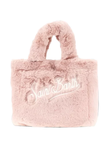 Geantă shopper Mc2 Saint Barth cu broderie roz