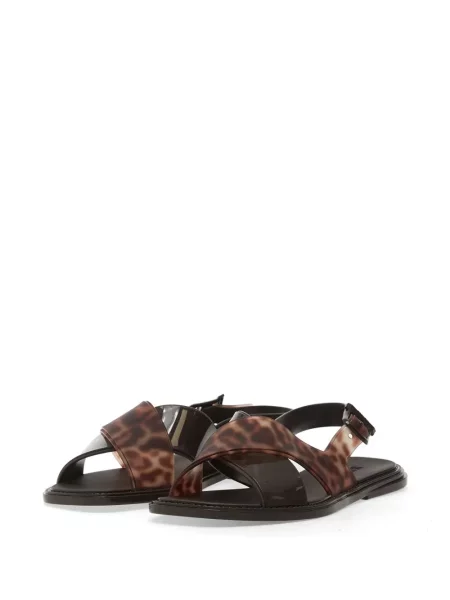 Sandale Melissa fără toc cu imagine cu model leopard maro