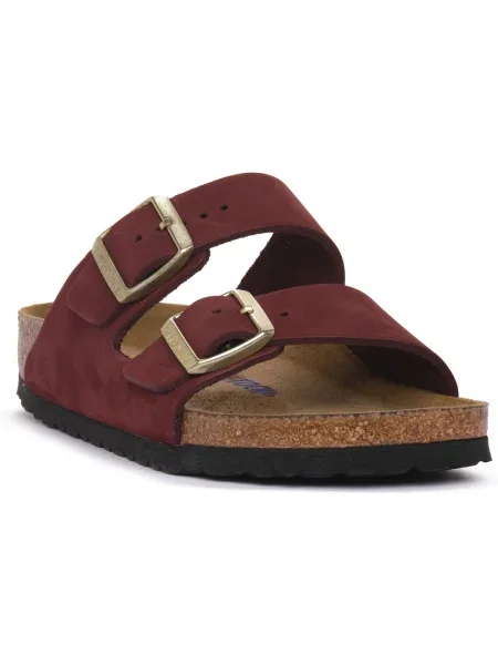 Pantofi BIRKENSTOCK ARIZONA SFB NABOUCK CALZ S roșu